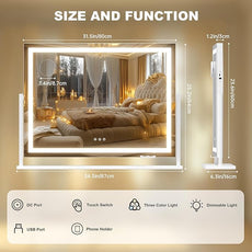 Hasipu Vanity Mirror with Lights, 32