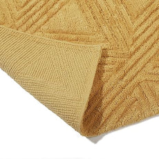 SHIKARA Organic Luxurious Organic Cotton Bath Rug, 32x20 Inch, Anti-Slip, Machine-Washable Bathmat Perfect for Tub & Shower, Toilet Floors, Door Rug Bath Mat (Yellow Ochre)