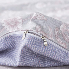 FADFAY Duvet Cover Set Twin Shabby Pink and Grey Floral Quilt Cover Vintage Sunflower Bedding Elegant Summer Bedding 100% Cotton Soft Comforter Cover with Hidden Zipper Closure 3Pcs, Twin Size