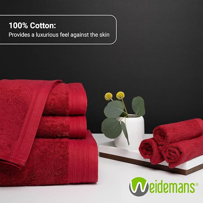100% Cotton Towels 35" X 70" | Burgundy Towels Set of 2 Ultra Soft and Highly Absorbent Bath Towel Set Cotton, Gym, Hotel, Spa, Machine Washable