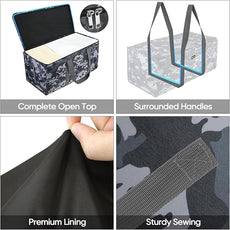 BALEINE Extra Large Storage Tote with Zippers & Carrying Handles, Heavy-Duty Oxford Fabric Moving Bags for Laundry, Space Saving, Storage, Grey Camouflage