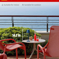 KDG 2 Pack Cordless Table Lamp,Portable LED Desk Lamp, 4000mAh Battery Operated, 3 Color Stepless Dimming Up, for Restaurant/Bedroom/Bars/Outdoor Party/Camping/Coffee Shop Night Light(Blue)