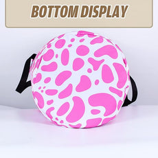 Pink Cow Print Laundry Basket Animal Foldable Oxford Cloth Funny Tote Bag Laundry Hamper Clothes Storage Bucket Organizer For Bathroom/Laundry Storage/Bedroom Storage Basket 17.7x13.7Inch