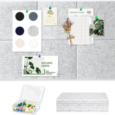 Large Cork Board Tiles for Wall with Push Pins, 36