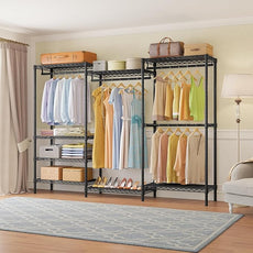 VIPEK V5 Plus Large Portable Closet Rack Freestanding Wardrobe Closet, Multi-Functional Clothes Rack Heavy Duty Metal Clothing Rack for Hanging Clothes, 85.4