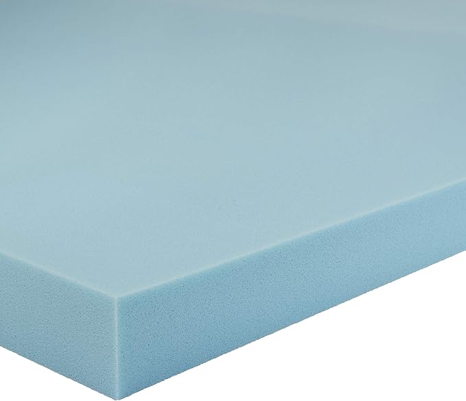 Amazon Basics King Mattress Topper, Cooling Gel-Infused, CertiPUR-US Certified, 3 Inches, Blue