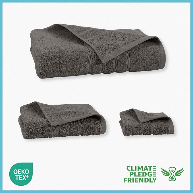 Martex 6-Piece Towel Set – Ultimate Performance – 100% Cotton – 2 Bath Towels – 2 Hand Towels – 2 Wash Cloths – Versatile – Low-Linting – Supersoft & Absorbent Bathroom Set – Easy Care – Eiffel Tower