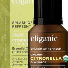 Cliganic Organic Citronella Essential Oil, 100% Pure Natural for Aromatherapy | Non-GMO Verified