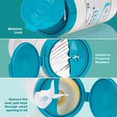 1 Pack Surface Cleaning Wipes Bleach Free, All-Purpose Cleaner for Bathroom, Kitchen, Office, 75 Count Canister, 7.5