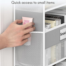 Over The Door Organizer Hanging, 2 Pack 5 Shelf Behind The Doors Storage, Pantry Door Organizer, Closet Organizers for Bedroom and Nursery (Grey)