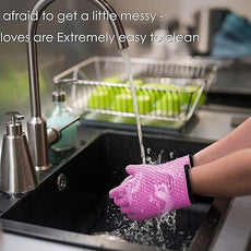 KITCHEN PERFECTION Silicone Smoker Oven Gloves -Extreme Heat Resistant BBQ Gloves-Handle Hot Food Right on Your Grill Fryer & Pit|Waterproof Grilling Cooking Baking Mitts|Superior Value Set+3 Bonuses