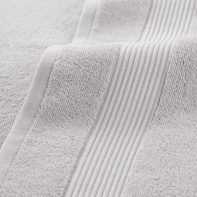 Arkwright Bath Towels Set of 4 - Super Soft 100% Cotton, 600 GSM Quick Dry & Absorbent, Luxury Bathroom Essentials for Hotels, Spa, Hosts, and Vacation Rentals, Titanium Grey