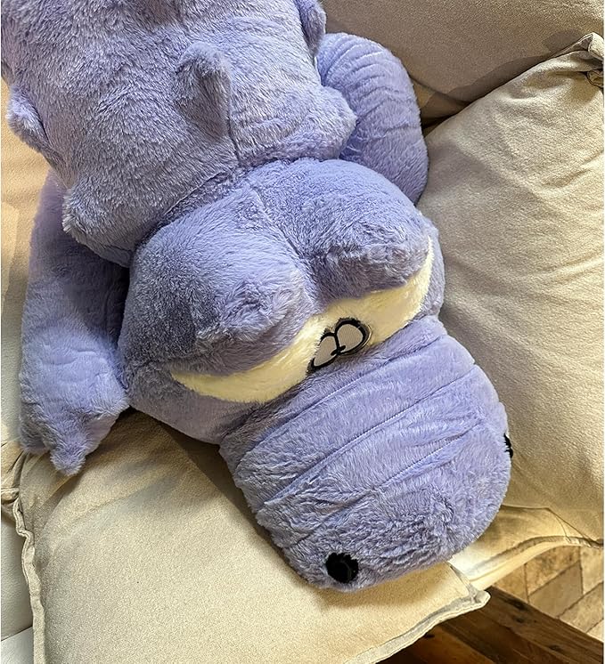 Hofun4U Alligator Plush Pillow, 46 inch Alligator Stuffed Animal, Home Decoration Christmas Valentine’s Birthday Gift for Boys Girls Adults Kids (Blue/Purple)