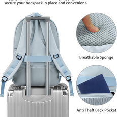 MATEIN 18 Inch Laptop Backpack for Women, TSA Approved Laptop Rucksack Large Capacity 50 L, Anti Theft Backpack with Comfortable Shoulder Straps for College Work Travel, Haze Blue