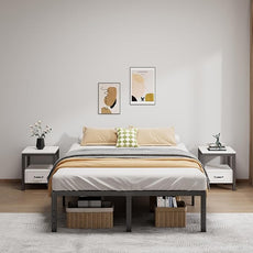 Metal Bed Frame Full Size - 16 Inch Heavy-Duty Full Platform Bed Frame No Box Spring Needed, Easy Assembly, Noise-Free, Sturdy Mattress Foundation, Underbed Storage Space