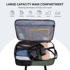 WITZMAN Carry On Travel Backpack for Men Large Convertible 45L Fit 17 Inch Laptop Backpack 3 in 1 Bag for Airline Approved(B688 Army Green)