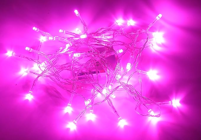Karlling Battery Operated Pink 40 LED Fairy Light String Wedding Party Xmas Christmas Decorations(Pink,20 Pack)