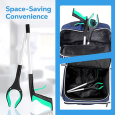 Grabber Reacher Tool - 32” Extra Long Foldable Gripper and Reaching Tool - Heavy Duty Pick Up Stick Grabbers for Seniors, Trash, Surgery Recovery Must Haves Gifts (Green)