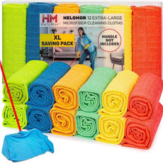 HELOMOR 12 Extra Large Floor Microfiber Cleaning Clothes, 30