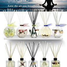 LOVSPA Reed Diffuser Set, Vanilla & Patchouli Scented Oil Diffuser with Sticks, Home Fragrance Accessories for Bathroom Shelf Decor, Aroma Diffusers for Home or Office Fall Decor, USA Made