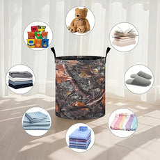 Camo Camouflage Laundry Basket Foldable Oxford Cloth Tote Bag Laundry Hamper Clothes Storage Bucket Organizer For Bathroom/Laundry Storage/Bedroom 19.6x15.7 Inch