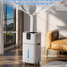 30L/7.93Gal Commercial Humidifier for Large Room 4200 sq ft, 3000mL/H Whole House Humidifiers with Supersized Cool Mist,Quiet Humidifiers for Bedroom, Home,Office, Plants, Warehouse