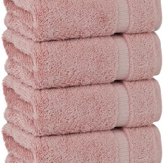 Chakir Turkish Linens | Hotel & Spa Quality 100% Cotton Premium Turkish Towels | Soft & Absorbent (6-Piece Hand Towels, Pink)