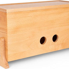 Extra Large Cable Management Box, Wood Cord Hider Box & Organizer for Power Strip, TV Wires & Desk Cable Storage