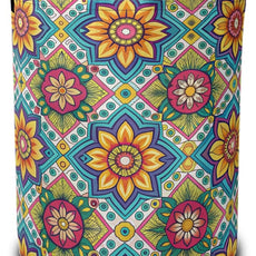 Laundry Basket,Retro Mandala Large Canvas Fabric Lightweight Storage Hamper Organizer Dirty Clothes Collapsible Waterproof for College Dorms,Bathroom