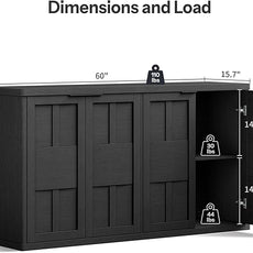 Sideboard Buffet Cabinet with Storage, 60