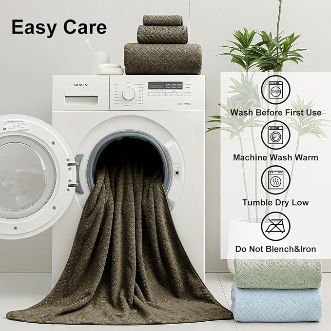 Ferdilan 8 Pack Bath Towel Set, 2 Extra Large Bath Towel Sheets, 2 Hand Towels and 4 Washcloths Ultra Soft and Absorbent Chair Towels for Bathroom, Quick Dry Towel for Home Hotel,Brown