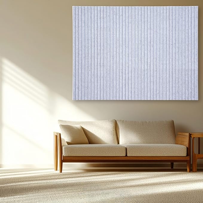 Large Cork Board Alternative-12 Pcs Self-Adhesive Felt Bulletin Board Tiles, Felt Pin Board Cork Board Tiles for Home Office Wall Decor, Tack Board 47"x35" (Light Grey