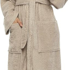 Arus Women's Hooded Classic Bathrobe Turkish Cotton Robe with Full Length Options
