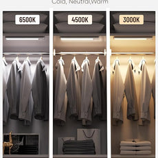 Joyzy 3 Pack Over Sink Light Battery Operated Closet Lightings LED Rechargeable Motion Sensor Counter Light Indoor Magnetic Dimmable Above Kitchen Stove Lights, Wireless Under Cabinet Lights