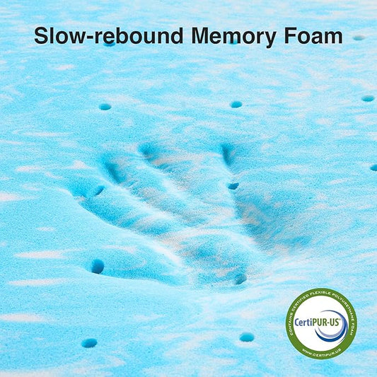 Novilla Memory Foam Mattress Topper California King - 3 Inch Cooling Gel Infused Memory Foam | Slow-Rebound Pressure Relief | CertiPUR Certified | Comfort for Sleeper Sofa, RV, Camper, Dorm Room