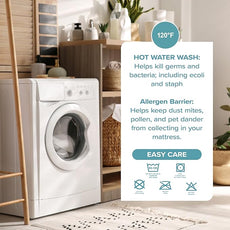 Bare Home Full Size Mattress Protector - 100% Waterproof & Breathable - Premium Cooling Mattress Cover - Protects Against Spills - Vinyl Free Noiseless - Protect Your Mattress (Full, White)