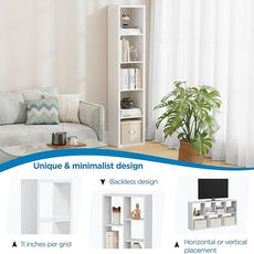 5 Cube Storage Organizer Single Row, Cube Shelf with Heavy-Duty Thick Boards, 13.31