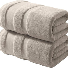 REDKISS 100% Cotton Bath Towels Set of 2, Extra Large Bath Sheets 35 X 70 Inches, 800 GSM, Quick Dry, Ultra Soft & Super Absorbent Bathroom Towel Sets for Bathroom, Gym, Spa, Pool & Hotel, Camel