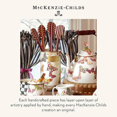 MACKENZIE-CHILDS Enamel Utensil Holder, Kitchen Utensil Holder for Countertop, Storage Caddy, Butterfly Garden
