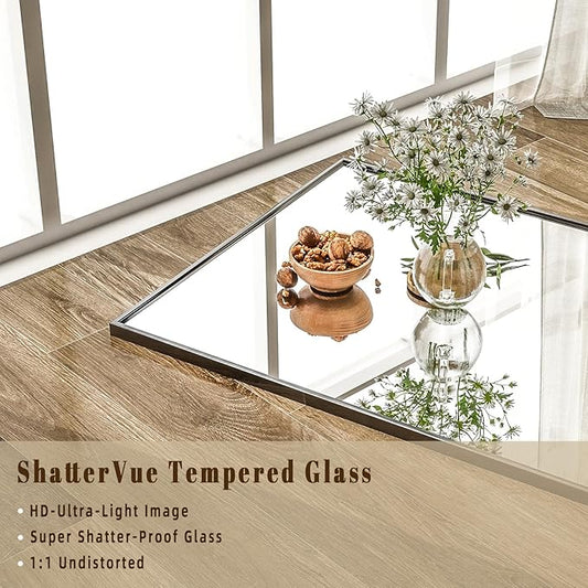 BEAUTYPEAK 76"x34" Rectangle Full Body Floor Mirrors, Full Length Mirror Hanging or Leaning, Aluminum Alloy Frame Wall Mirror for Bedroom, Dressing Room, Black