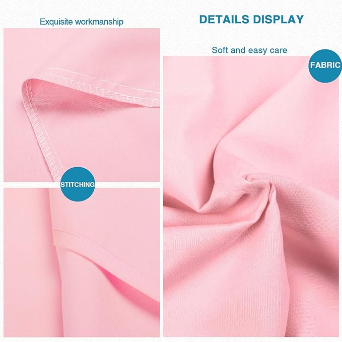 FLXXIE Microfiber Pillow Cases Standard Size, Soft Pillowcases with Envelope Closure, Wrinkle, Stain Resistant Pillow Covers, 20x26, Pink