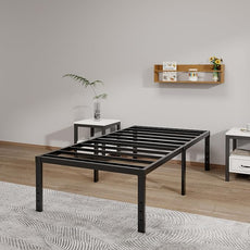 Metal Bed Frame Twin XL Size - 18 Inch Heavy-Duty Twin XL Platform Bed Frame No Box Spring Needed, Easy Assembly, Noise-Free, Sturdy Mattress Foundation, Underbed Storage Space