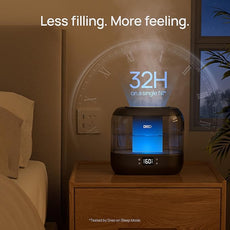 Dreo Smart Humidifiers for Bedroom, Top Fill 4L Supersized Humidifier Large Room with 28 dB, 36H Runtime, Touch/APP/Voice Control, Nightlight, Cool Mist Humidifiers for Baby, Plants, Indoor, Black