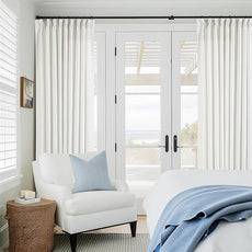 90 Inches Long Linen Curtains 60 Inch Width Pinch Pleated 90 Inch Length for Living Room Bedroom Ivory Off White Semi Sheer Back Tab Hooks Rings Pinch Pleat Curtains for Patio Glass Door 1 Panel