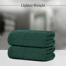 Tens Towels Pack of 2 Extra Large Bath Sheets 35 x 70 Inches, 100% Cotton, Larger & Lighter Weight, Quicker to Dry, Super Soft & Absorbent, Oversized Bath Towels, Hunter Green
