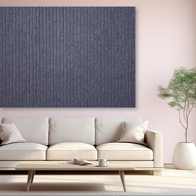 Large Cork Board Alternative-12 Pcs Self-Adhesive Felt Bulletin Board Tiles, Felt Pin Board Cork Board Tiles for Home Office Wall Decor, Tack Board 47"x35" (Dark Grey