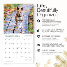 RED EMBER Basenjis 2026 Wall Calendar 12 Month | 12