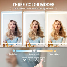 Hasipu Vanity Mirror with Lights and Bluetooth Speaker, 41.3