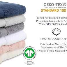 Delara Organic Cotton Luxuriously Plush Bath Towel Pack of 4 | GOTS & OEKO-TEX Certified | Premium Hotel Quality Towels | Feather Touch Technology|650 GSM Long Staple|Soft, Quick Dry & Ultra-Absorbent