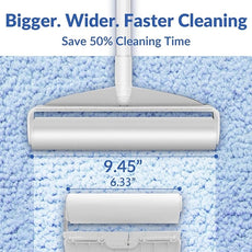 Large Lint Rollers for Carpet, Sticky Rollers for Floor DELOMO 9.45 in with 3 Extendable Handle, Long Handle Sticky Mop for Cleaning Carpets, Cars, Bedding, Couches, and Pet Hair